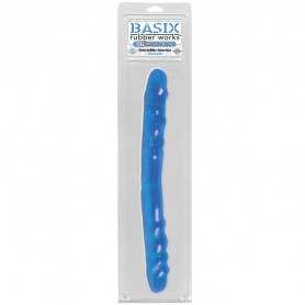 basix pene doble de gelatina azul 37 cm