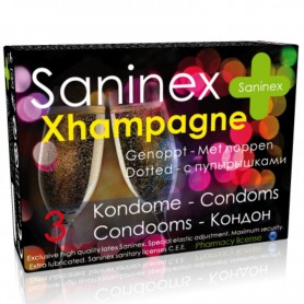 saninex condoms xhampagne punteado 3 uds